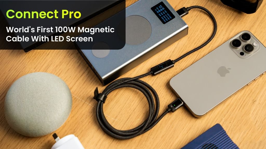 5. Kickstarter - Connect Pro World's 1st 100W Magnetic Cable With LED screen