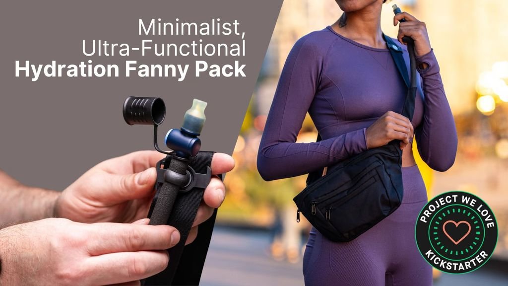 Kickstarter - Flood Packs Sleek, Minimalist Hydration Fanny Pack