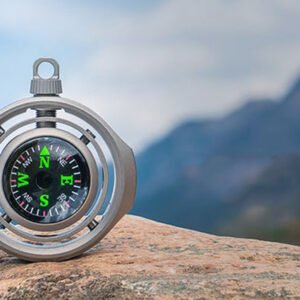 Otacle S2 Ti- Fidgetable, Self-Leveling Titanium EDC Compass