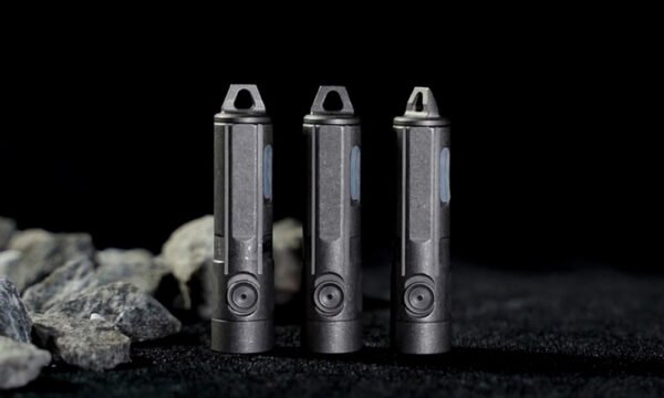 EDC Integrated Titanium Mini Flashlight with Tri Color Light