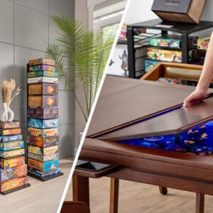 Kingswood $749 Wood Game Table + GamePillar Storage Towers