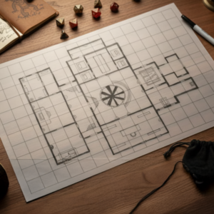 HEYtrace Battle Mat — Traceable Reusable Curl-Free D&D Mat