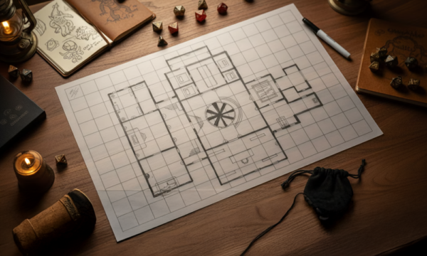 HEYtrace Battle Mat — Traceable Reusable Curl-Free D&D Mat