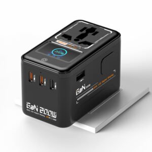 6th GaN 200W Travel Adapter-See Every Watt,Time Every Charge