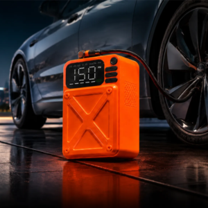 The Inflator That Never Dies - 4 Tesla Tires on One Charge
