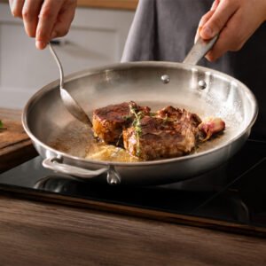 Viretta 5-Ply Copper Cookware, Titanium Plasma