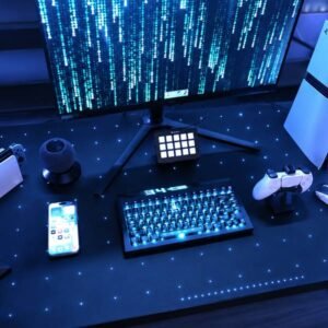 RoyTask desk with a complete gaming workstation